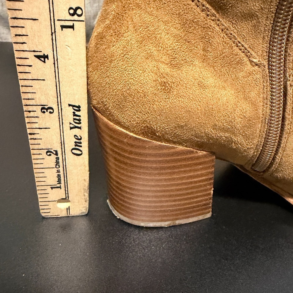 Marc Fisher Over the Knee Pointed Toe Boots Women 8M Brown Suede Side Zip Heeled - Picture 10 of 11
